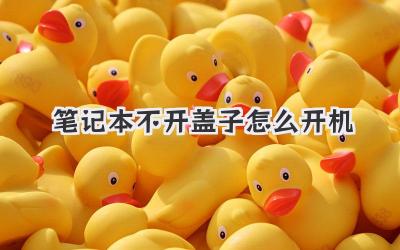 筆記本不開(kāi)蓋子怎么開(kāi)機(jī)