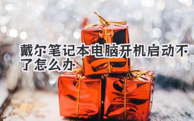 戴爾筆記本電腦開機(jī)啟動不了怎么辦